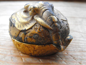 A Rare Chinese Ming Dynasty Gilt Bronze Pot Formed as An Elephant's Head