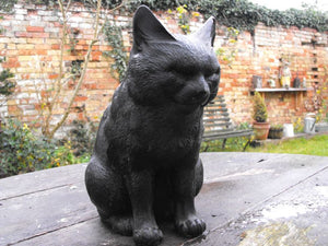 A Rather Fun Mid 20thC Composite Model of a Sleeping Black Cat