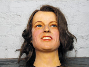 A Unique Vintage Madame Tussauds Female Waxwork Head c.1960