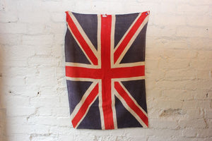 A Medium Sized Soft Cotton British Vintage Printed Union Jack Flag