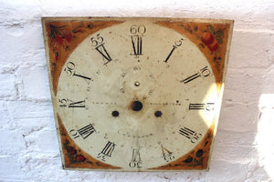 A Fine c.1800 Painted Grandfather Clock Dial by Thomas Richardson of Weaverham