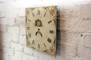 A Handsome c.1800-20 Painted Grandfather Clock Dial