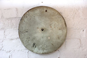 An Evocative Early 19thC Circular Painted Grandfather Clock Dial by Timothy Mason of Chesterfield