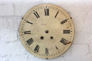 A Handsome 19thC Circular Painted Grandfather Clock Dial