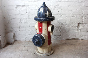 An American c.1961 Folk Art Painted 5 ¼ Valve Fire Hydrant, Cast by Mueller & Co.