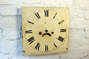 A Square c.1810 Painted Grandfather Clock Dial by Walker & Finnemore of Birmingham