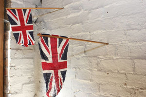 A Pair of Vintage Hand-Held Union Jack Flags c.1930-40