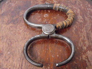 A Scarce 19th Century Hiatt Steel Wrist Grip Restraint & Leader