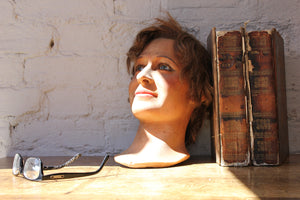 A Unique c.1960s Madame Tussauds Female Waxwork Head