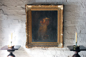 Circle of Hubert Von Herkomer; An Oil on Canvas Portrait of a Chelsea Pensioner c.1860