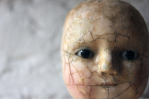 A Mid 19thC English Wax Over Papier-Mâché Doll