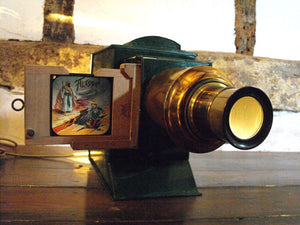 A Fully Operational Vintage Butcher's Boys Own' Magic Lantern, Complete With 7 Boxes of Lantern Slides
