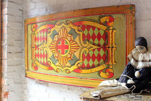 A Superb c.1953 Large Hand Painted Fairground Hoopla Stall Shutter Panel, by Fred Fowle