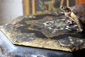 A Profusely Inlaid Octagonal Papier-Mâché Work Table c.1850