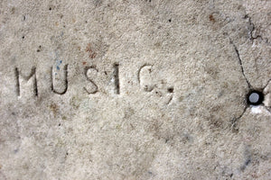 A Carved c.1900 Marble Plaque Incised 