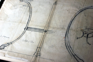 A Large Framed Archival Design For A Table; Maison Paul Fargette & Maison Charles; No.76; c.1960-70