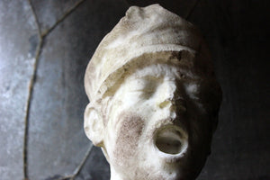 A Very Good 19thC French White Marble Bust of a Working Class Boy by Aimé-Jules Dalou c.1860-80