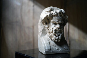 An Early 20thC Italian Carved Marble Herm Satyr Bust