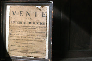 A French Empire Period Napoleonic Notice of a Parisian House Clearance c.1805