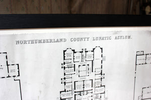 A Rare & Large Victorian Architect’s Site Plan for Northumberland County Lunatic Asylum c.1888