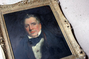 A 19thC English School Oil on Board Portrait of a Gentleman c.1870