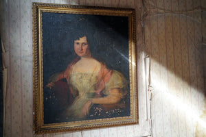 An Early Victorian Oil on Board Portrait of Sarah Goring c.1840-45