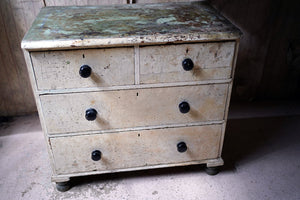 A Victorian Painted Pine Chest of Drawers c.1880-1900