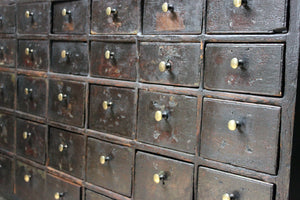 A 19thC Painted Pine Bank of Thirty-Six Drawers c.1870