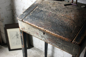A Wonderful Painted Pine Mid-19thC Art-School Clerk’s Desk c.1860-70