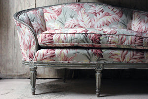 A 19thC French Painted & Upholstered Settee c.1880