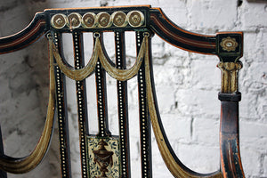 A Beautiful 18thC Japanned & Painted Elbow Chair; Attributed to Gillows c.1792-93