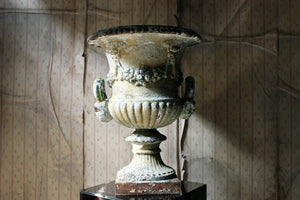 A 19thC Painted Cast Iron Campana Urn Attributed to Andrew Handyside c.1870