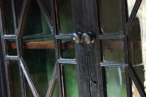 A Wonderful Early 19thC Cornish Painted Pine Glazed Housekeeper’s Cupboard c.1810-30