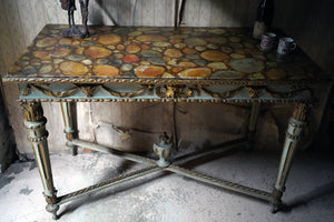 A Late 18thC Italian Faux Marble & Polychrome Painted Neoclassical Console Table c.1790