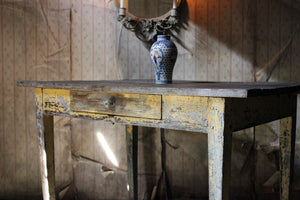 A Decorative Provincial Painted Oak Side Table c.1900