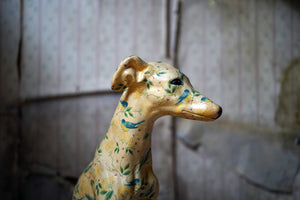 A 20thC Painted Plaster Model of a Hound