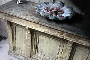 A Victorian Painted Pine Shop Counter c.1870-80