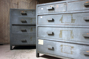 A Pair of Mid-20thC Painted English Art School Chests of Drawers c.1940-55