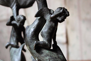 A Pair of Late 19thC Neapolitan Bronze Mirror Stands c.1890