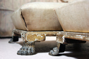 A Pair of Regency Period Giltwood & Upholstered Footstools c.1810-15