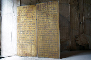 A Large Pair of 19thC Ecclesiastical Painted Pine Prayer Boards; St Mary’s Church, Canterbury