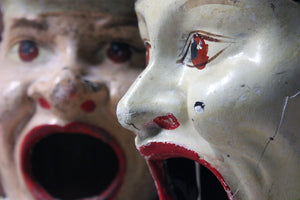 A Pair of Papier-Mâché French Fairground Passé-Boules Ball Toss Games c.1930-40