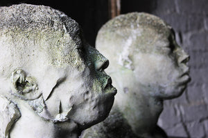 A Wonderful Pair of 20thC Composition Plaster Death Masks of African Men