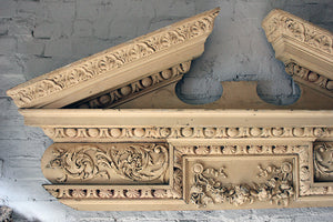 A Fine Regency Carved Pine & Gesso Overdoor Broken Pediment c.1825; Formerly of No.2 Wilton Crescent, Belgravia & the Earl Mountbatten, by Repute