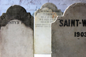 A Rare Group of Eight Early 20thC Memorial Marble Headstones for Beloved Pets c.1895-1916