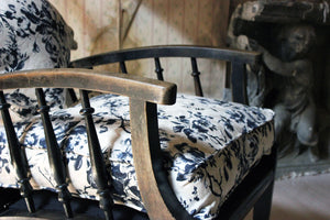 An Ebonised & Upholstered Philip Webb for Morris & Co Type Reclining Armchair c.1875