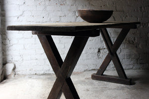 An Attractive 19thC English Bleached Oak & Stained Pine Tavern Table