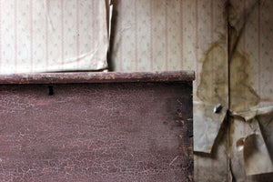 A Decorative Late Victorian Pink Painted Pine Trunk c.1900