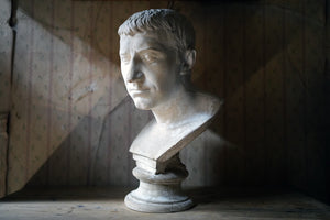A Late 19thC Plaster Library Bust of Julius Caesar c.1870-90; Aynhoe Park
