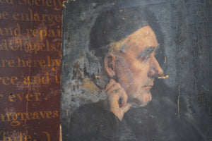 A 19thC Oil on Canvas Portrait of a Contemplative Gentleman c.1870